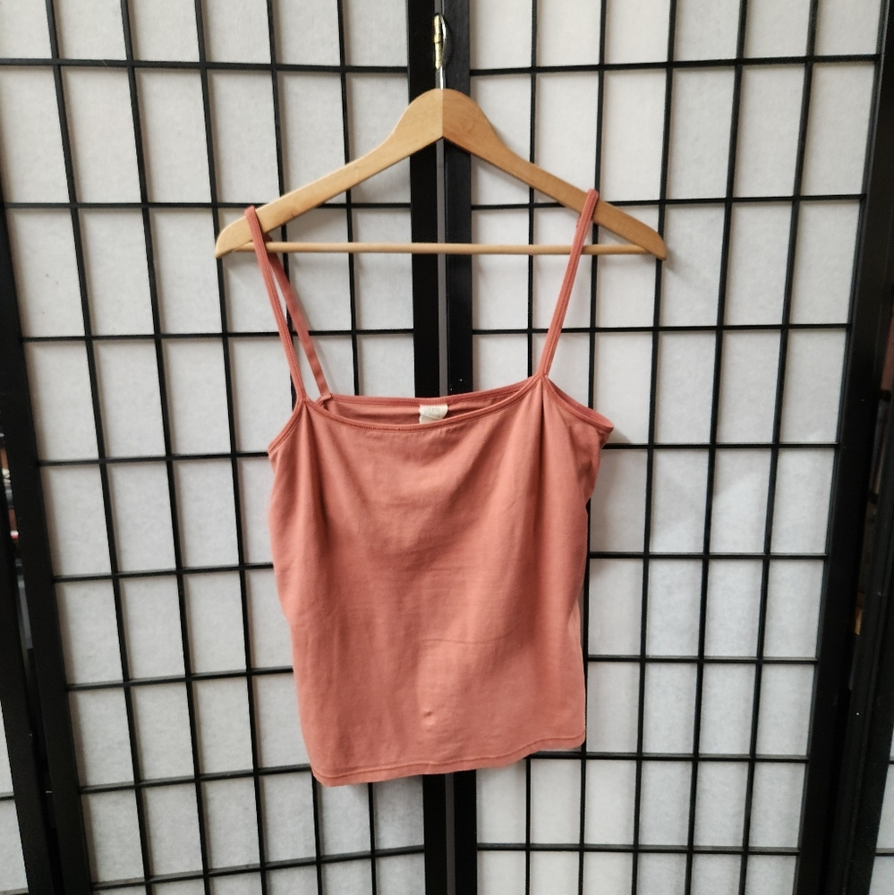 J Jill. Orange. Shelf Bra Cami Large